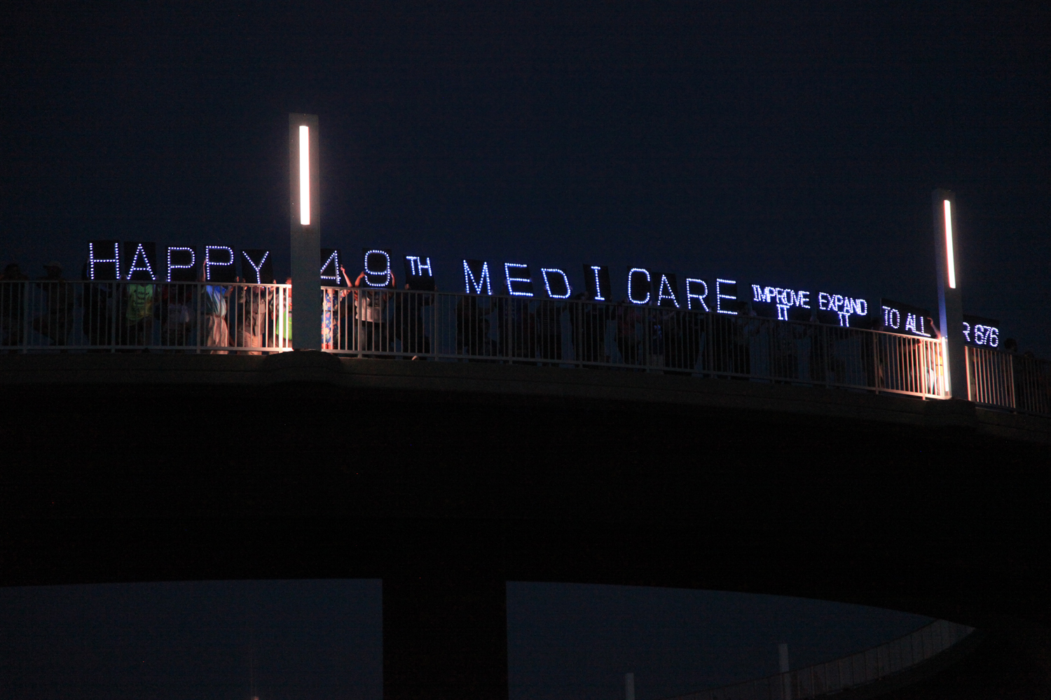  photo Medicare birthday celebration with lights